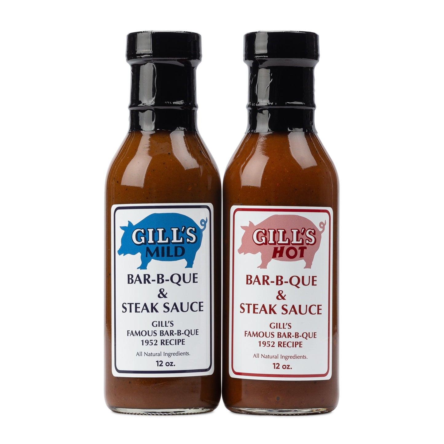 GILL'S BBQ™ BAR-B-QUE & Steak Sauce - Mild & Hot - [ TWO PACK ]